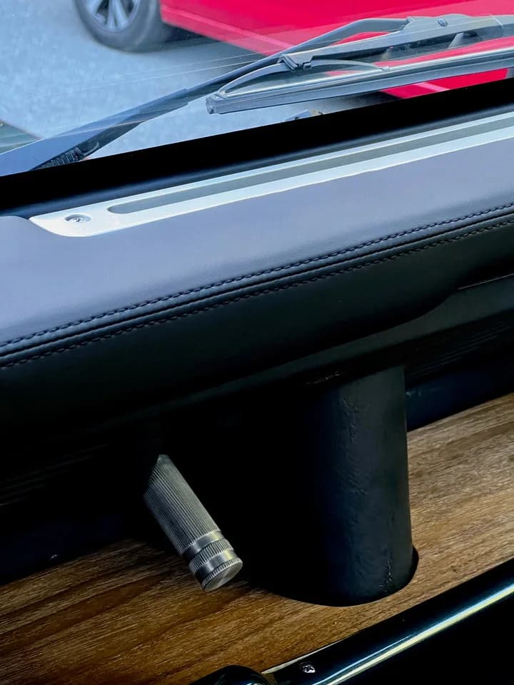 Pair of brushed aluminium Defender heater vents
