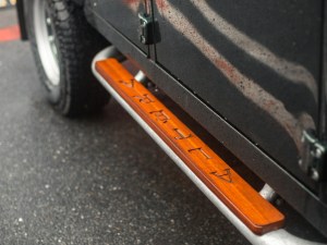 Galvanised Side Steps with Hardwood Tread Plates for Land Rover Defender 90 & 110